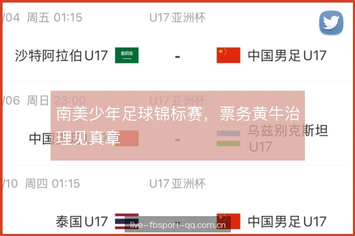 南美少年足球锦标赛,票务黄牛治理见真章 南美少年足球锦标赛,票务黄牛治理见真章